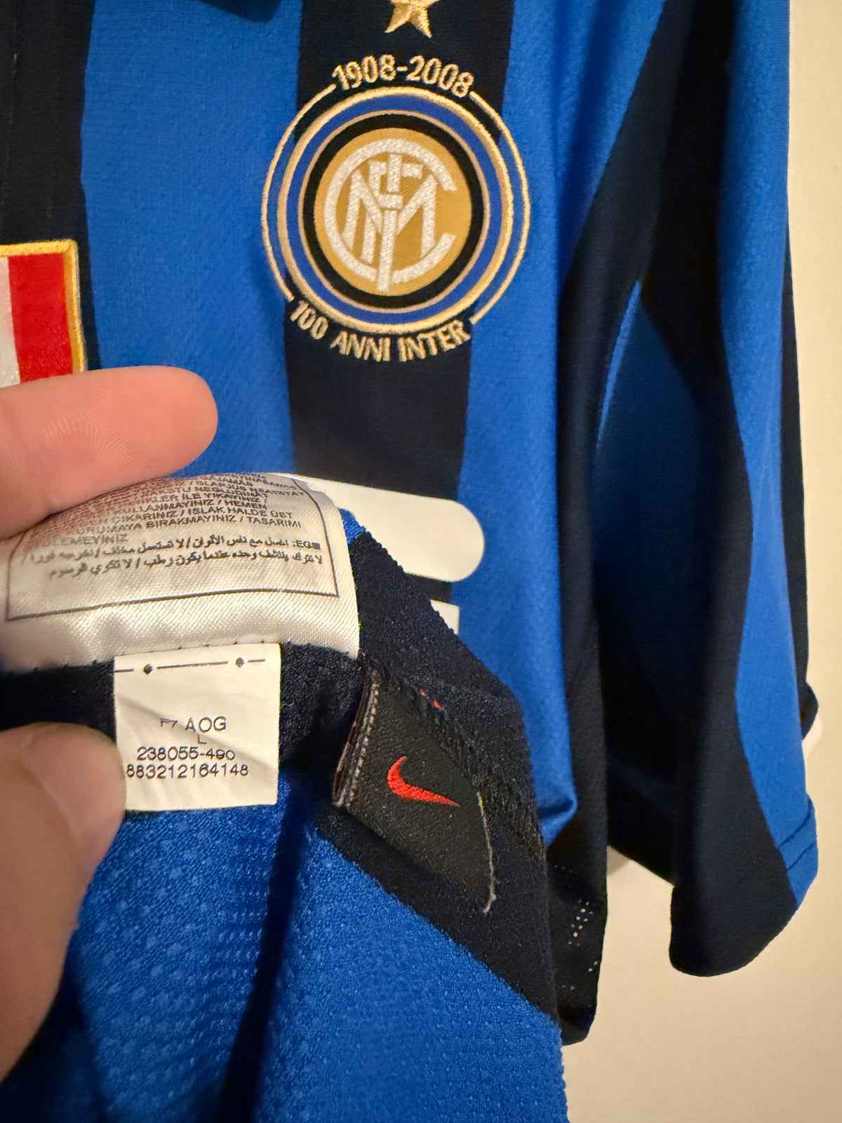 Inter Milan 2007/08 Home Shirt ‘Adriano’ (L)