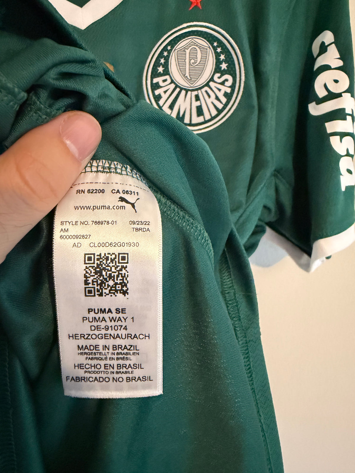 Palmeiras 2022 Home Shirt ‘Endrick’ Large BNWT